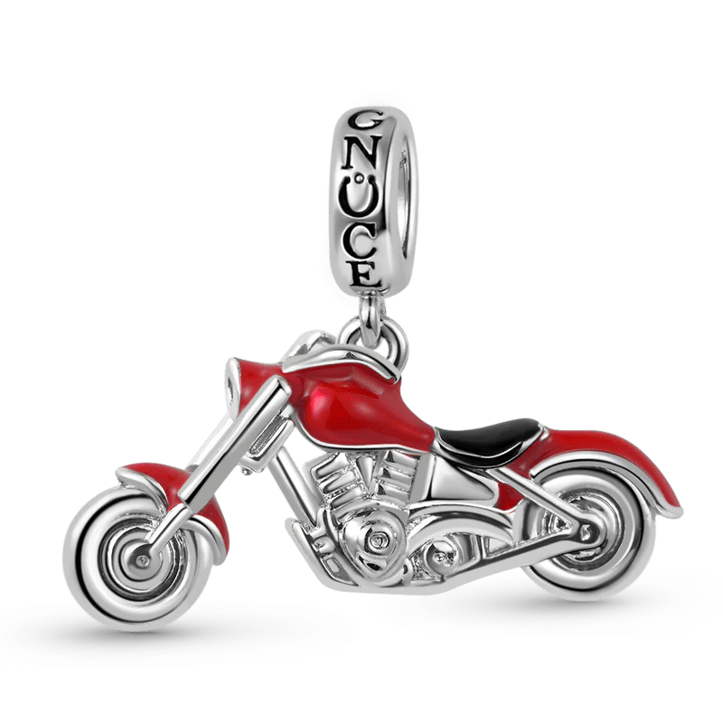 Gnoce Motorcycle Charm Platinum-plated Silver Blend