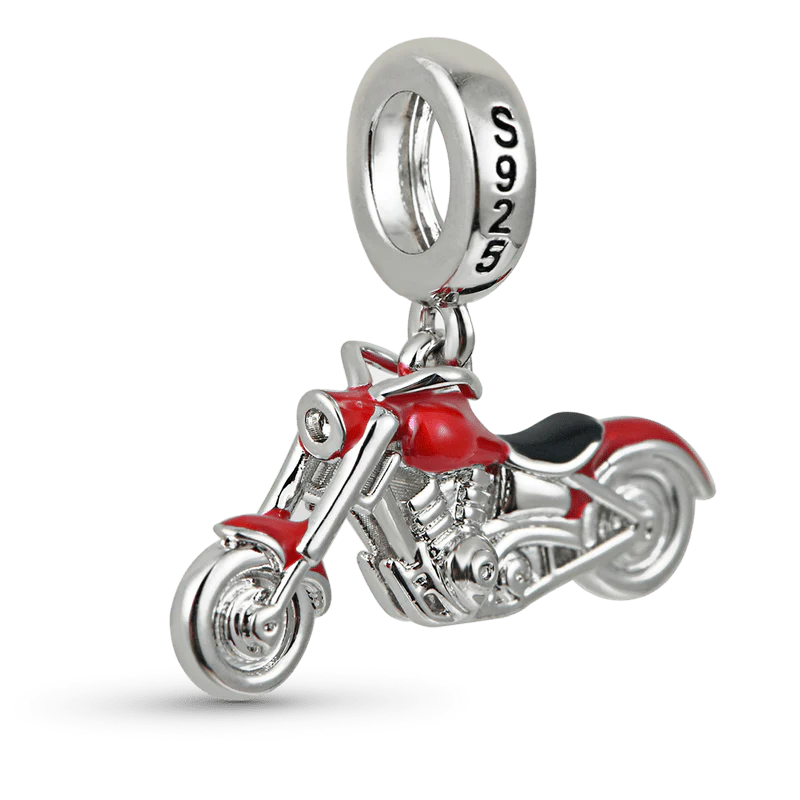 Gnoce Motorcycle Charm Platinum-plated Silver Blend - Image 2