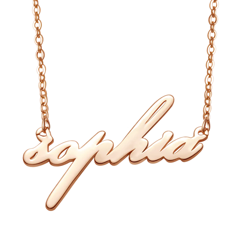 Simple Rose Gold Necklace Sterling Sivler Cross Chain