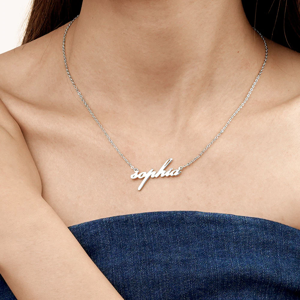 Simple Elegant Necklace Sterling Sivler Cross Chain - Image 4