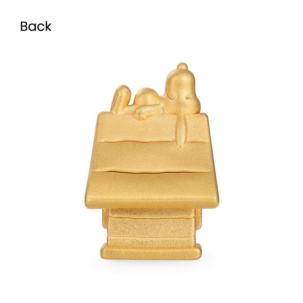Gnoce 18k Gold Peanuts Snoopy Doghouse Stopper Charm - Image 3