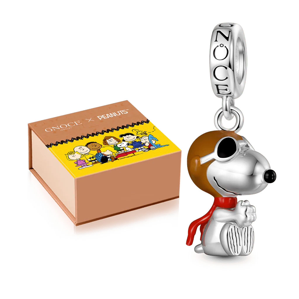 Gnoce Peanuts Ace Pilots Snoopy Pendant Dangle Charm - Image 2