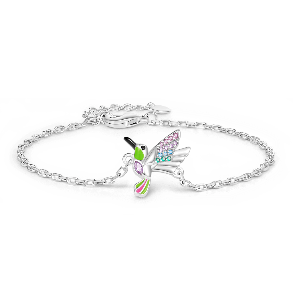 Gnoce Adjustable Hummingbird Bracelet Platinum-plated Silver Blend