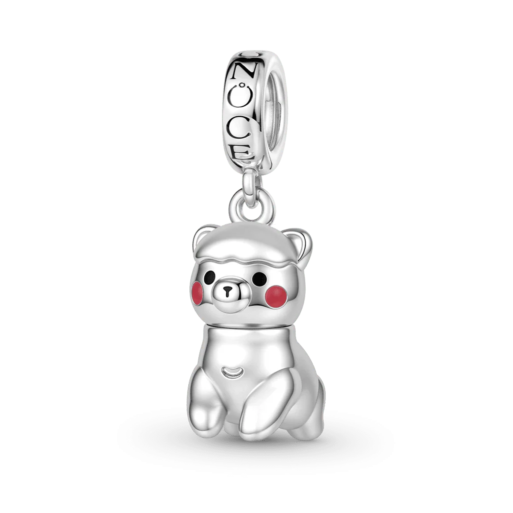 Gnoce Alpaca Charm Platinum-plated Silver Blend