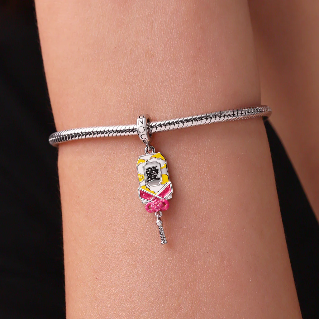 Gnoce Amulet Ukiyo-e Cloud Charm Platinum-plated Silver Blend - Image 5