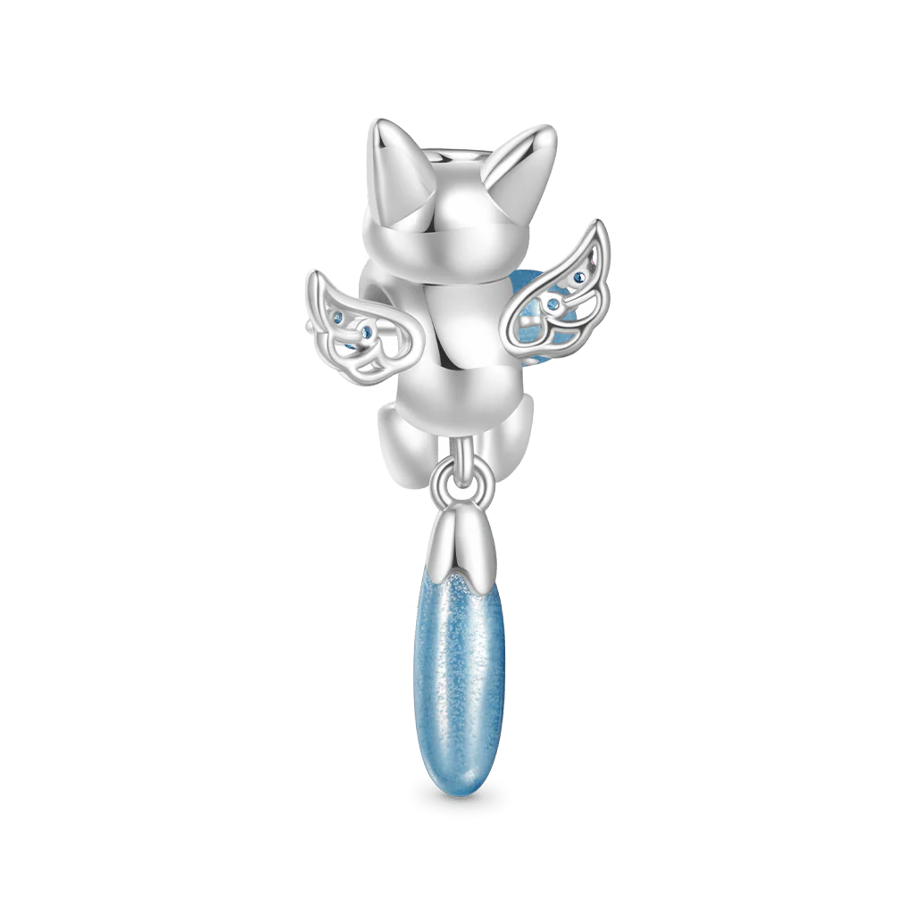 Gnoce Angel Glow-in-the-Dark Cat Charm Platinum-plated Silver Blend - Image 3