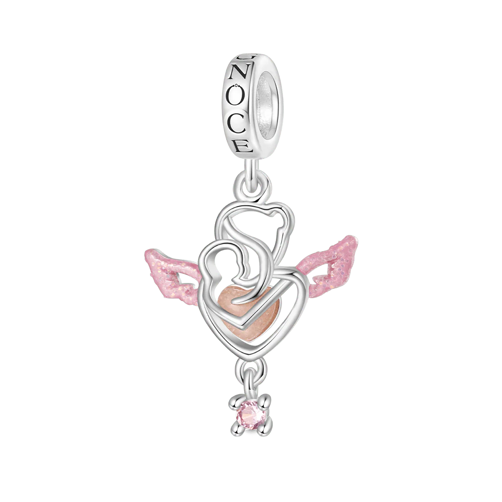 Gnoce Angel Glow-in-the-Dark Charm Platinum-plated Silver Blend - Image 3