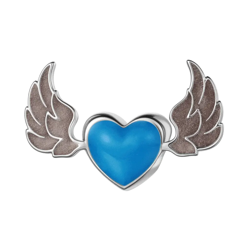 Gnoce Devil Angel Mood Glow-in-the-Dark Charm Platinum-plated Silver Blend