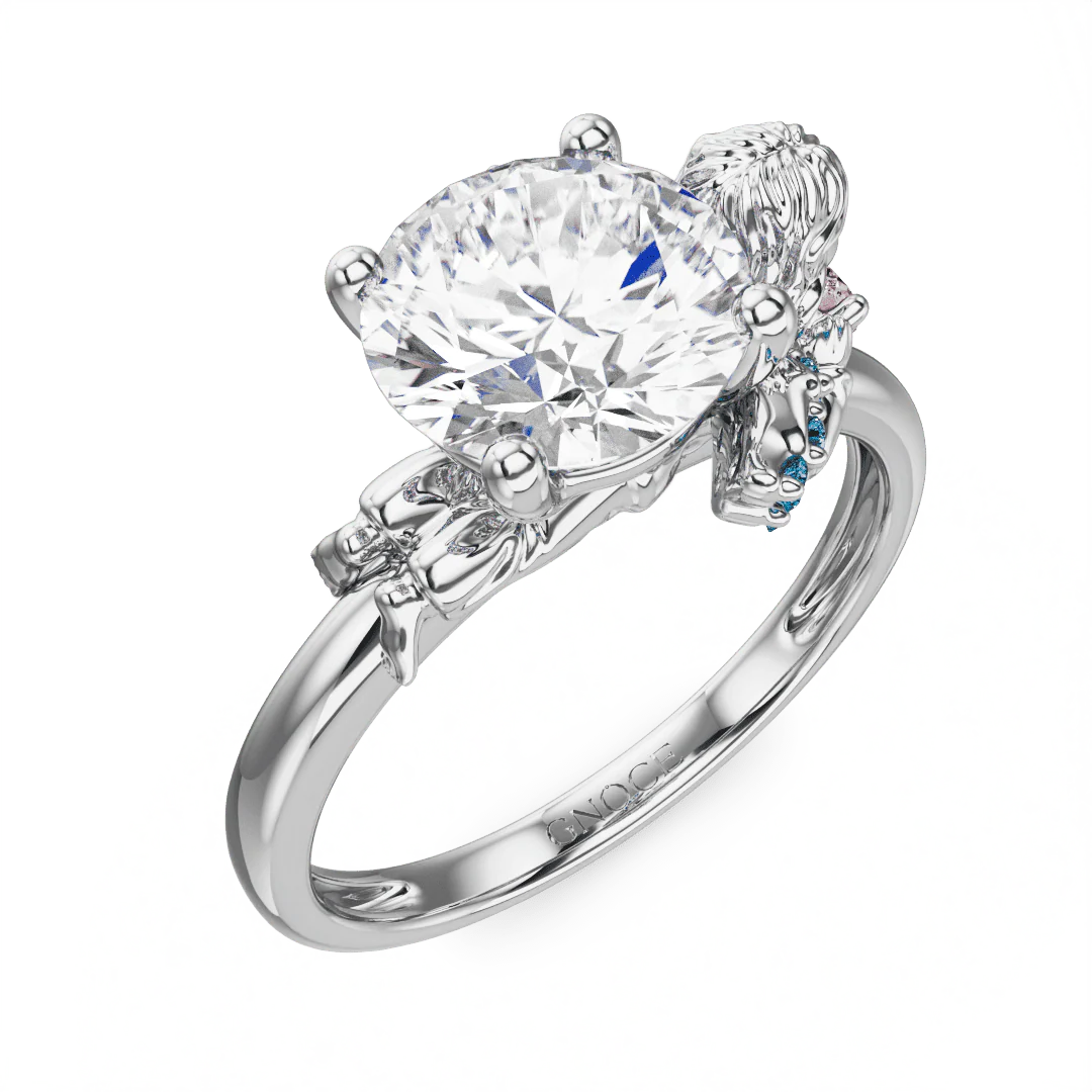 Gnoce Angel Embraces Moissanite Ring Platinum-plated Silver Blend - Image 3