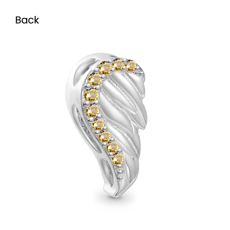 Gnoce Birthstone Angel Wings Personalized Charm - Image 2