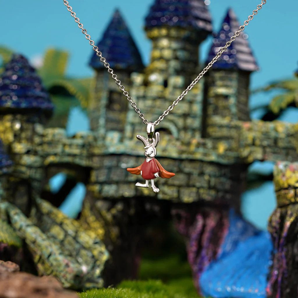 Gnoce Angel Hare Zag Detective Necklace Platinum-plated Silver Blend - Image 4