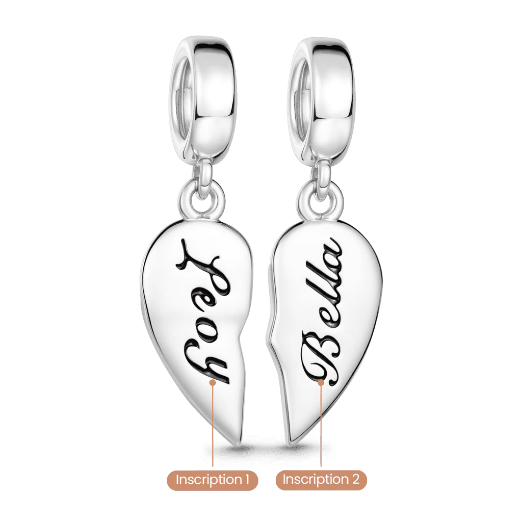 Gnoce Avocado Couple Customized Double Charm Platinum-plated Silver Blend - Image 5