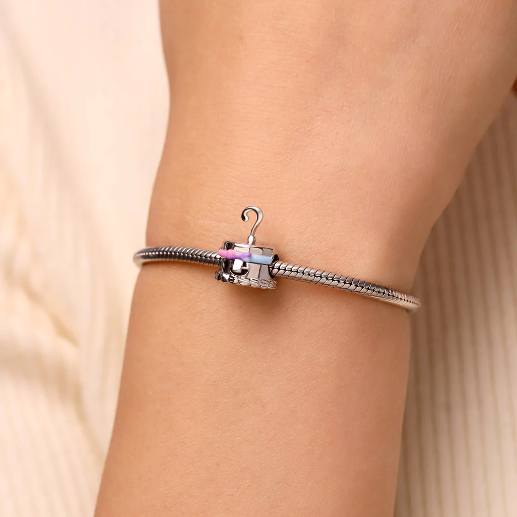 Gnoce Baby Gender Reveal Cake Charm Platinum-plated Silver Blend - Image 6
