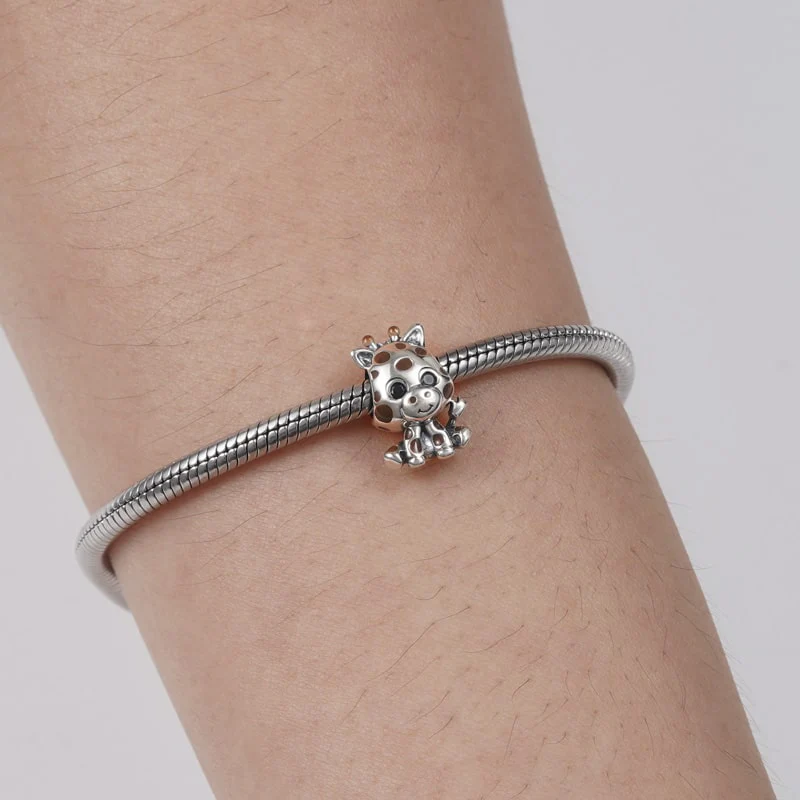 Baby Giraffe Charm Bead Sterling Silver - Image 3