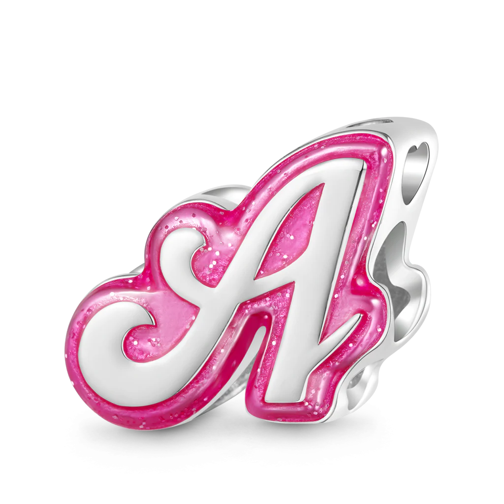 Gnoce Personalized Barbie Pink Letter Charm