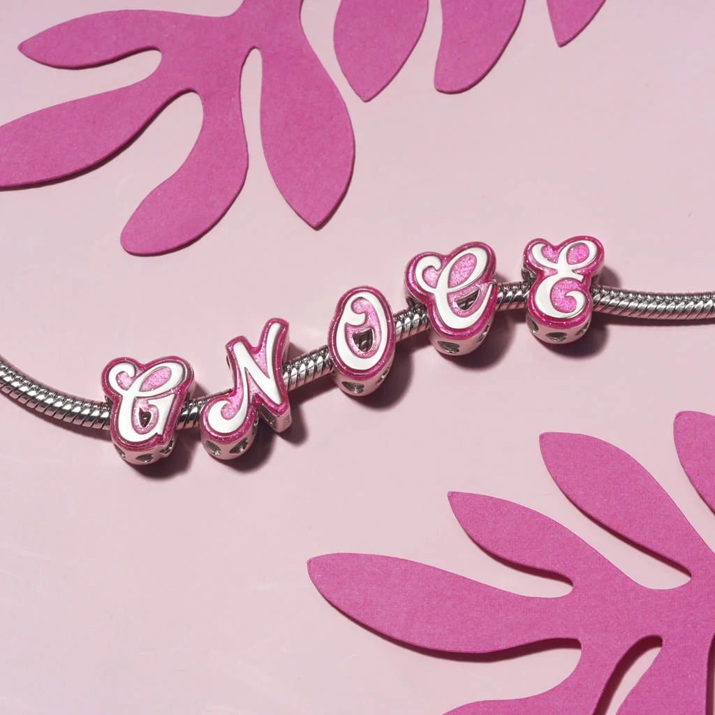 Gnoce Personalized Barbie Pink Letter Charm - Image 3
