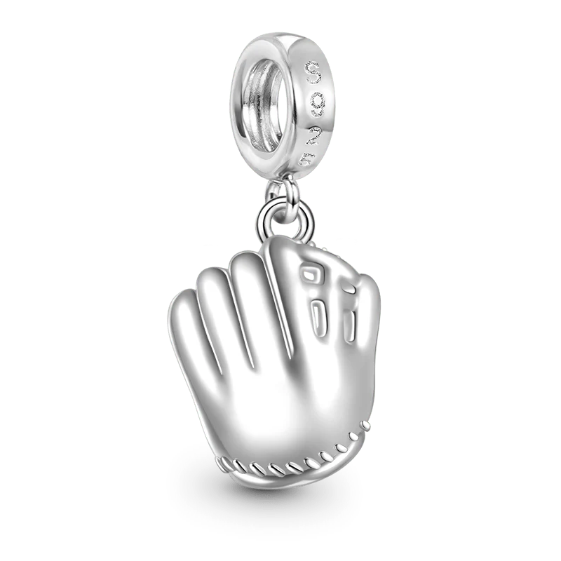 Gnoce Baseball Glove Charm Platinum-plated Silver Blend - Image 2
