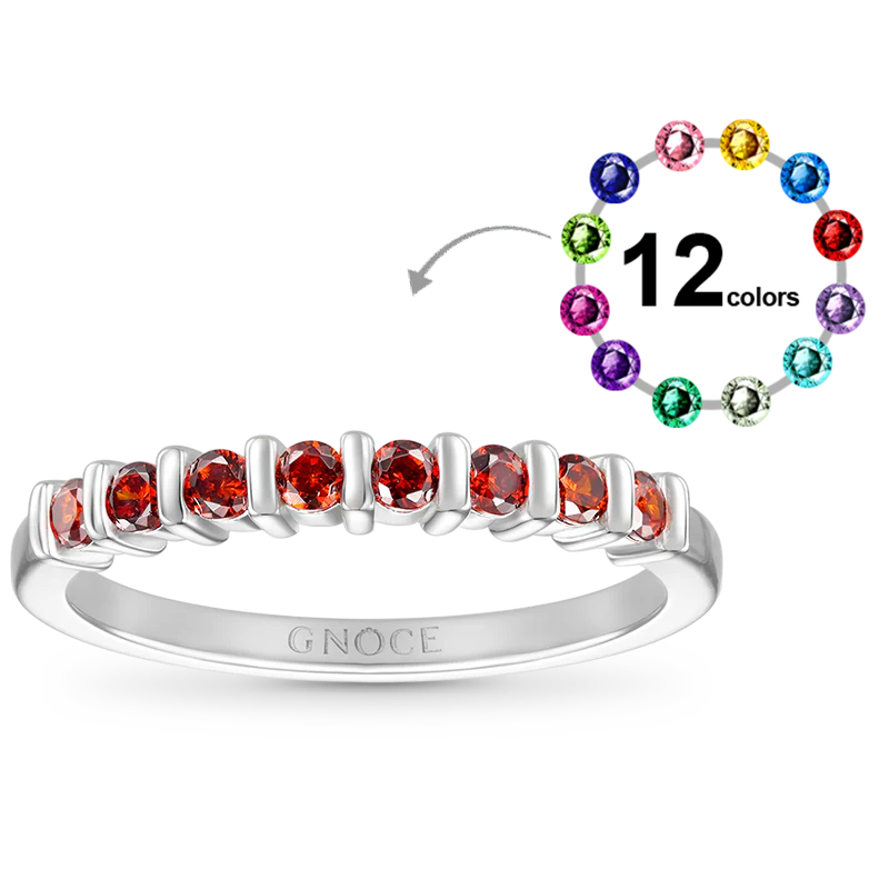 Gnoce Basic Birthstone Ring