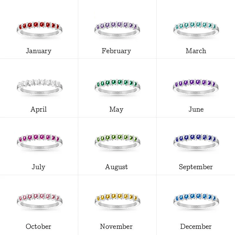 Gnoce Basic Birthstone Ring - Image 7