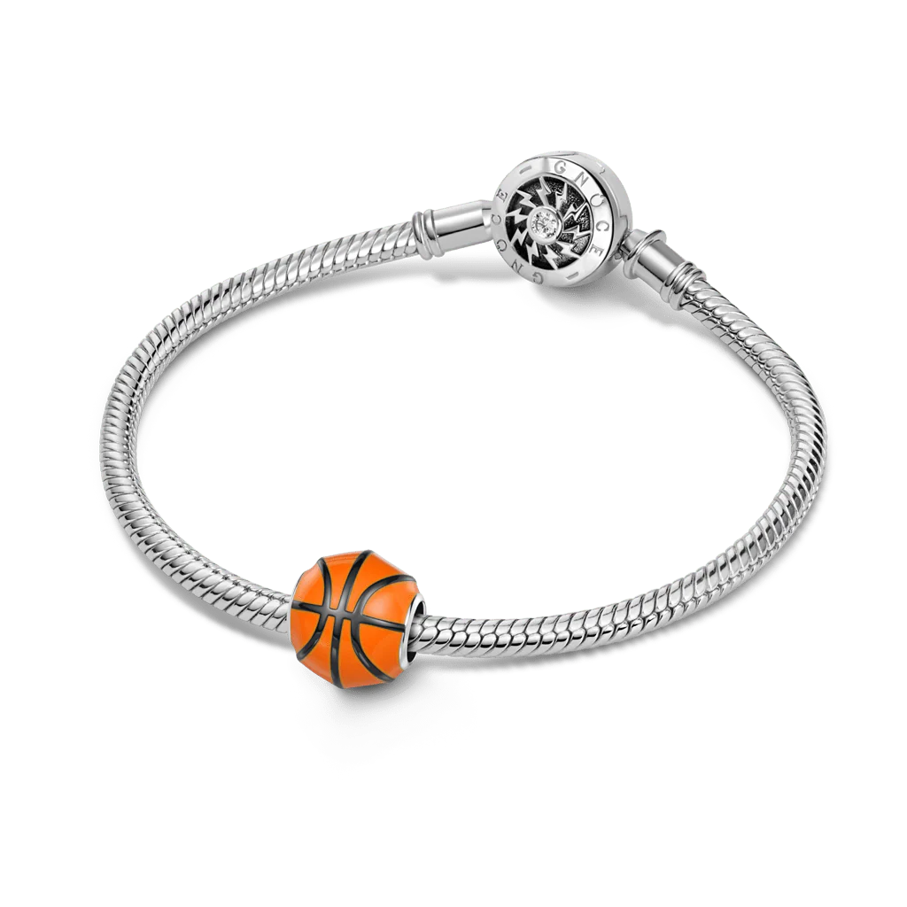 Gnoce Basketball Charm Platinum-plated Silver Blend - Image 3