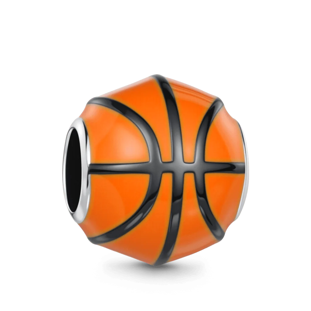 Gnoce Basketball Charm Platinum-plated Silver Blend - Image 5