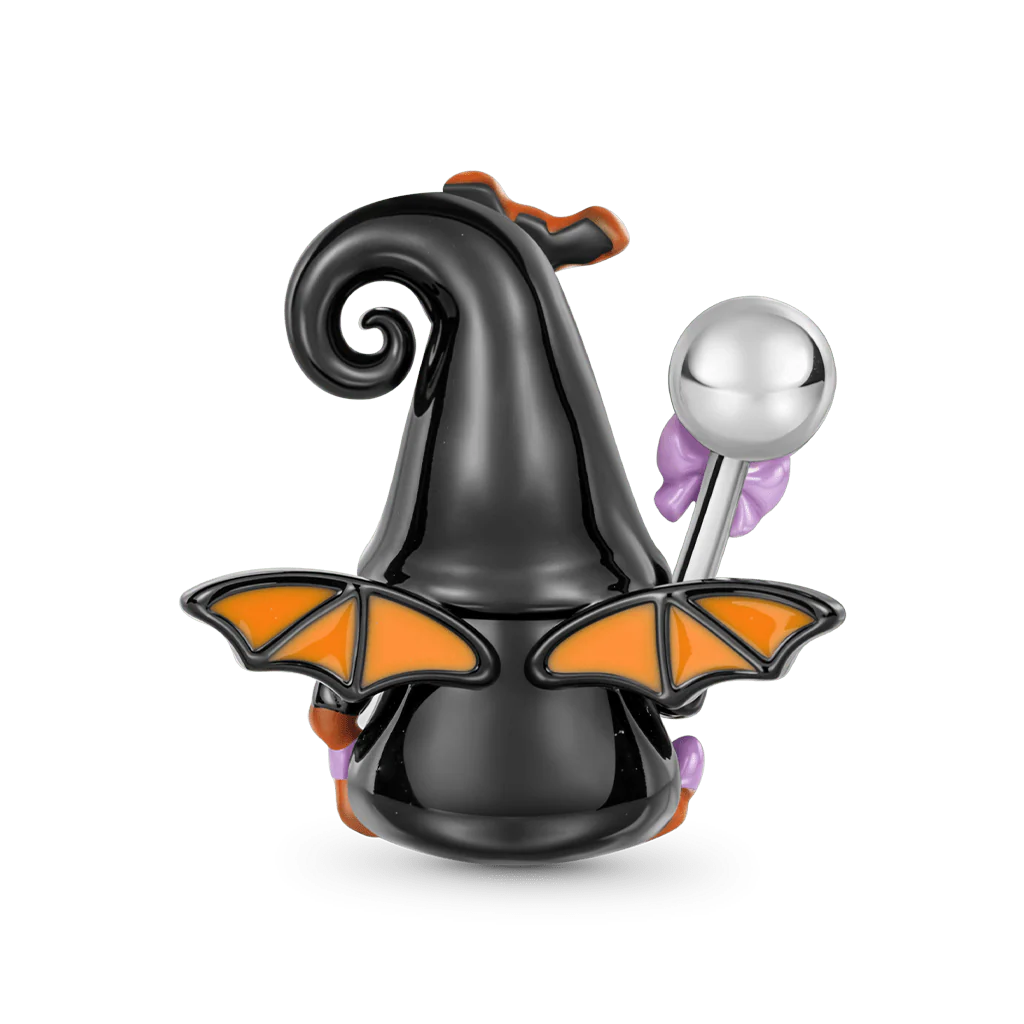 Gnoce Bat Gnome Glow-in-the-Dark Charm Platinum-plated Silver Blend - Image 5