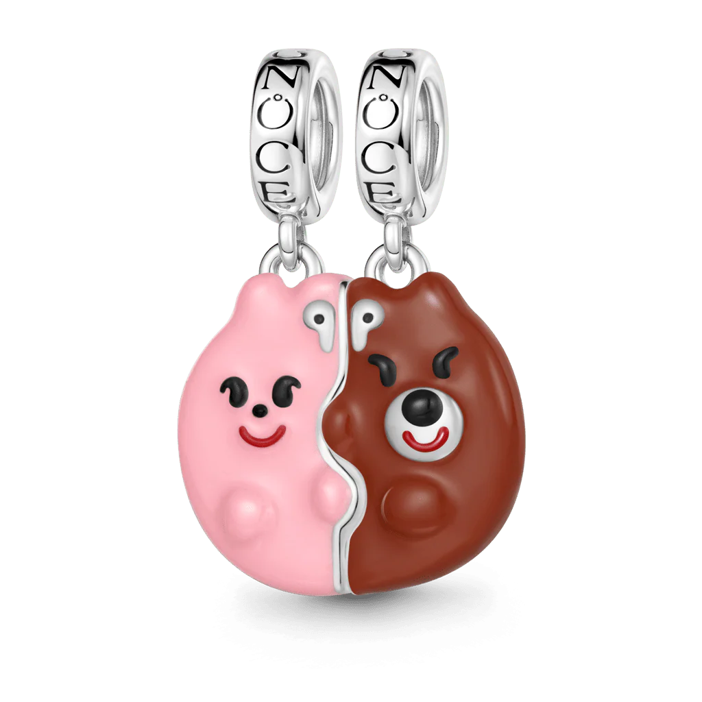 Gnoce  Bear Charm Platinum-plated Silver Blend - Image 2