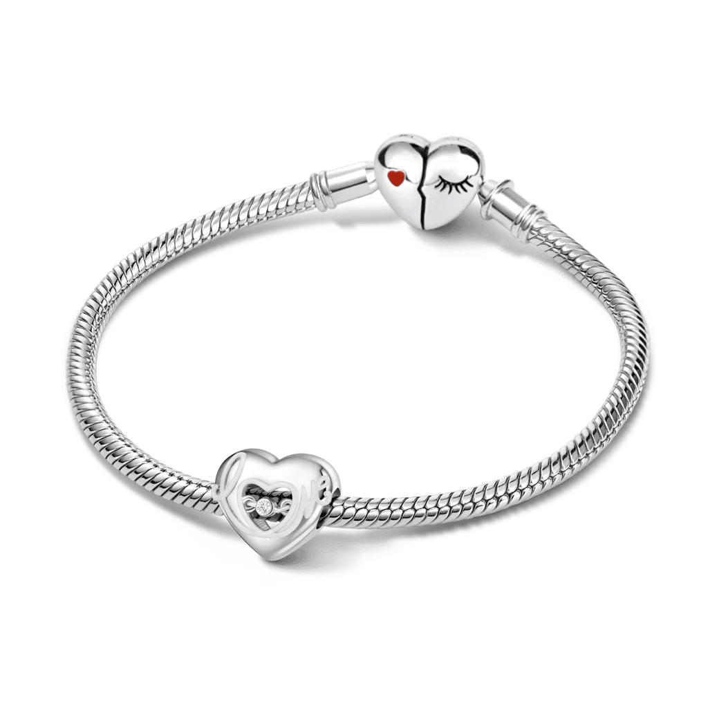 Gnoce Glow-in-the-Dark Beating Heart Birthstone Charm Platinum-plated Silver Blend - Image 4