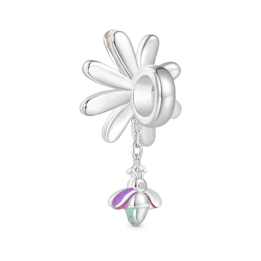 Gnoce Bee Daisy Colorful Charm Platinum-plated Silver Blend - Image 2