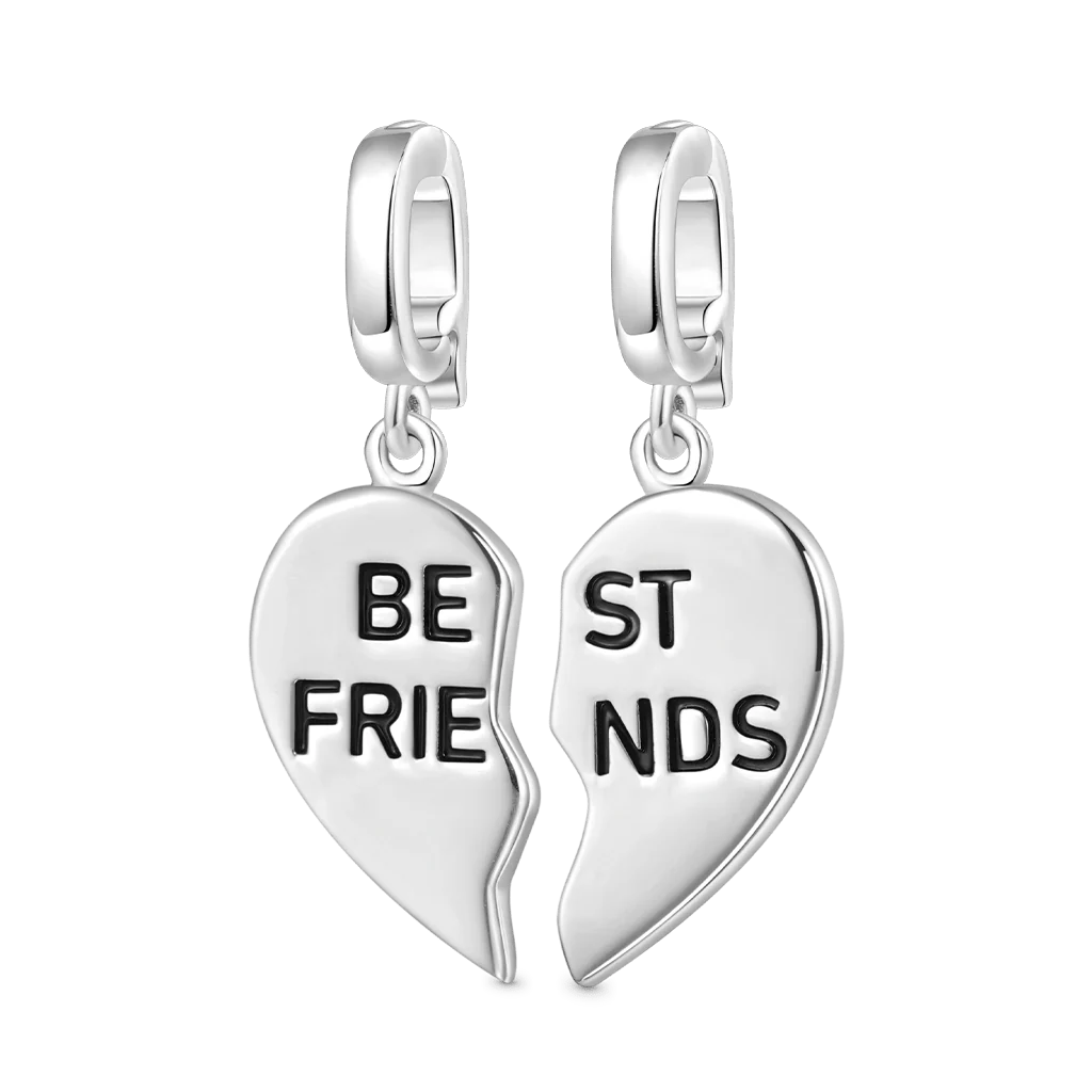 Gnoce Best Friend Right Clasp Clusters Charm Platinum-plated Silver Blend - Image 3