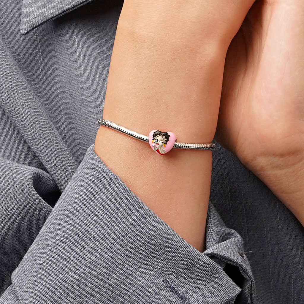 Gnoce Pink Heart Classy Betty Boop Charm - Image 5