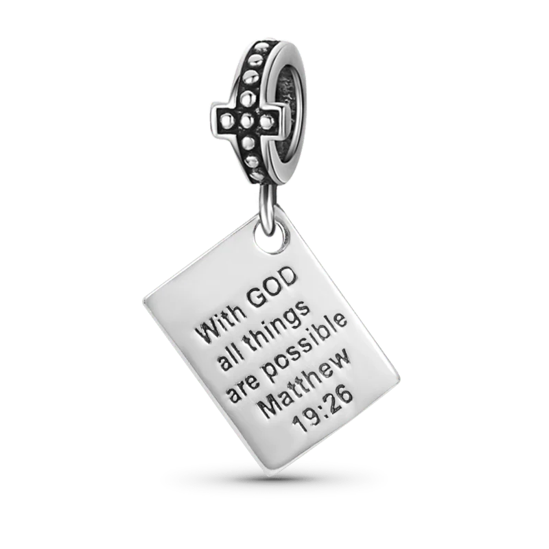 Bible Pendant Dangle Charm Sterling Silver