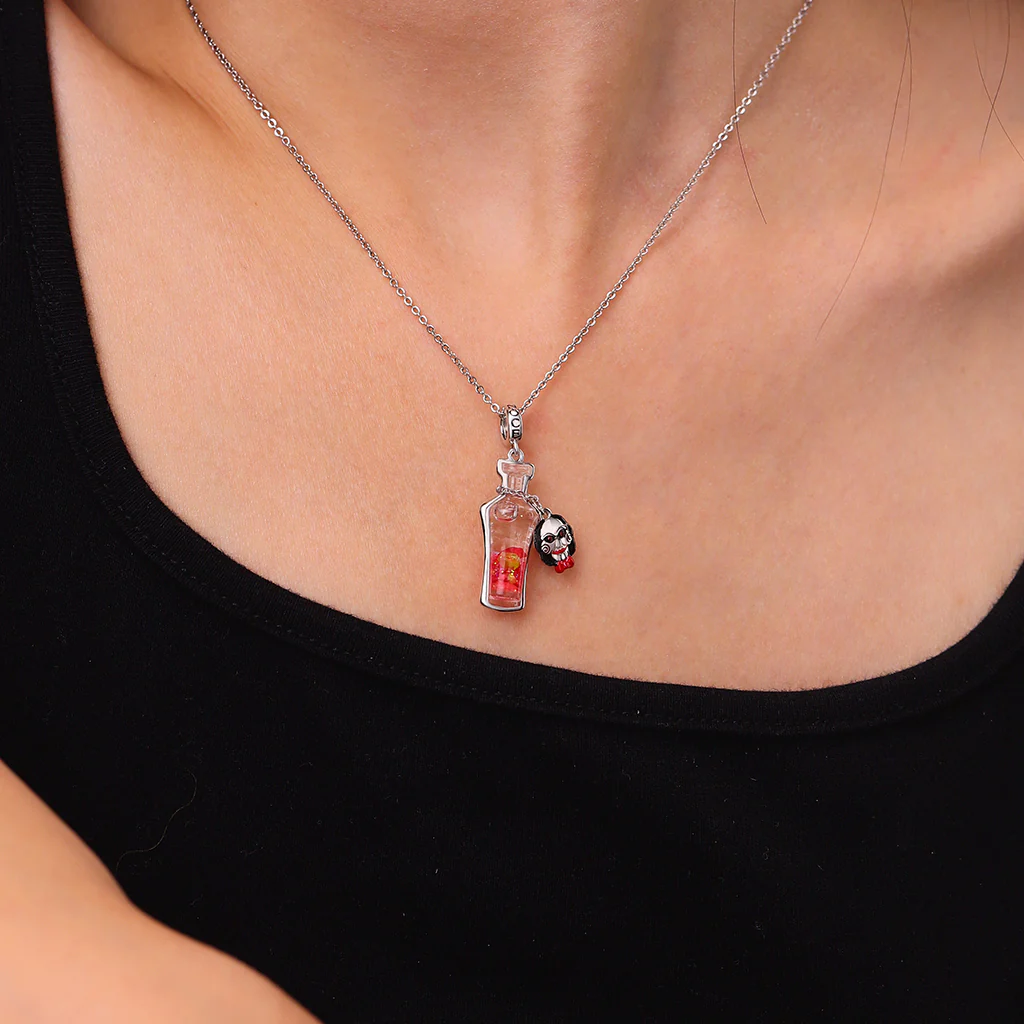 Gnoce Saw Billy the Puppet Glow-in-the-Dark Glass Potion Charm - Image 7
