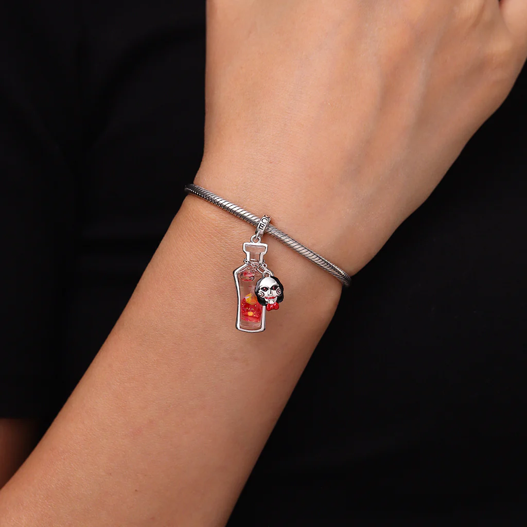 Gnoce Saw Billy the Puppet Glow-in-the-Dark Glass Potion Charm - Image 8