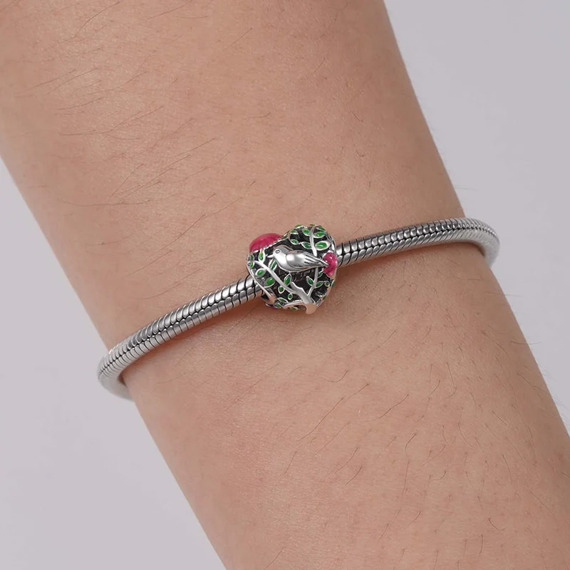 Bird in the Woods Charm Bead Sterling Silver - Image 3