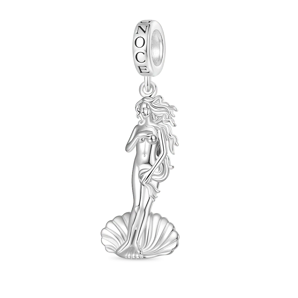 Gnoce Birth of Venus Charm Platinum-plated Silver Blend