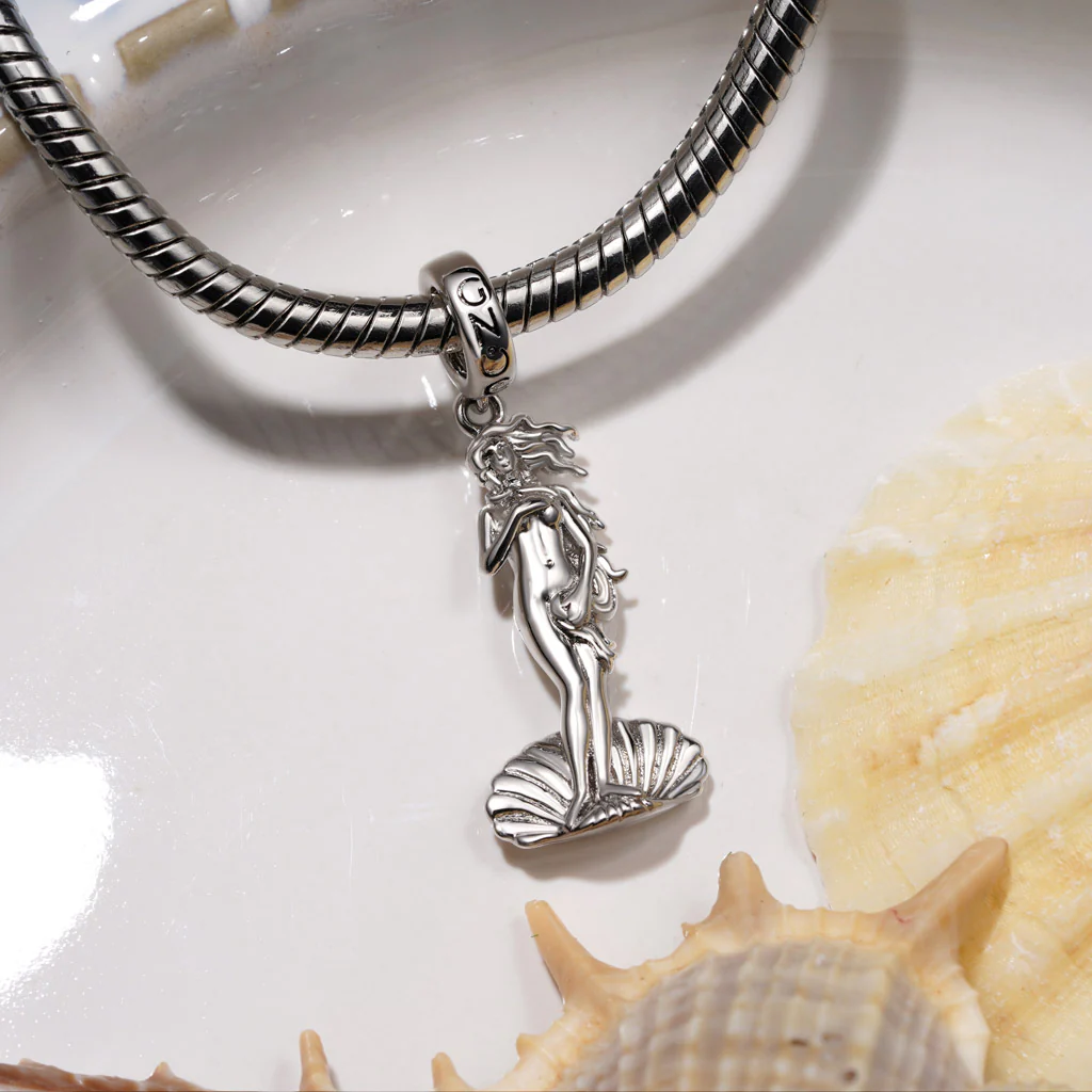 Gnoce Birth of Venus Charm Platinum-plated Silver Blend - Image 3