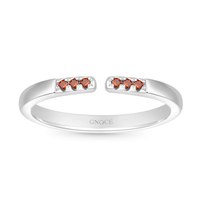 Gnoce Birthstone Simple Adjustable Ring - Image 2