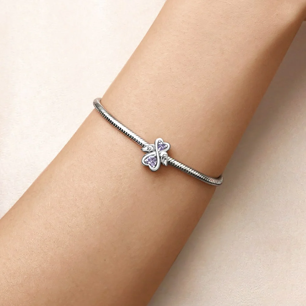 Gnoce Birthstone Angel Charm Platinum-plated Silver Blend - Image 6