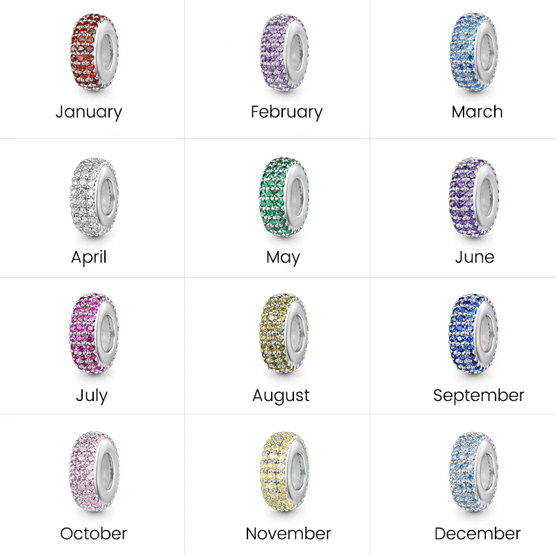 Gnoce Sparkling Birthstone Basic Stopper Charm - Image 8