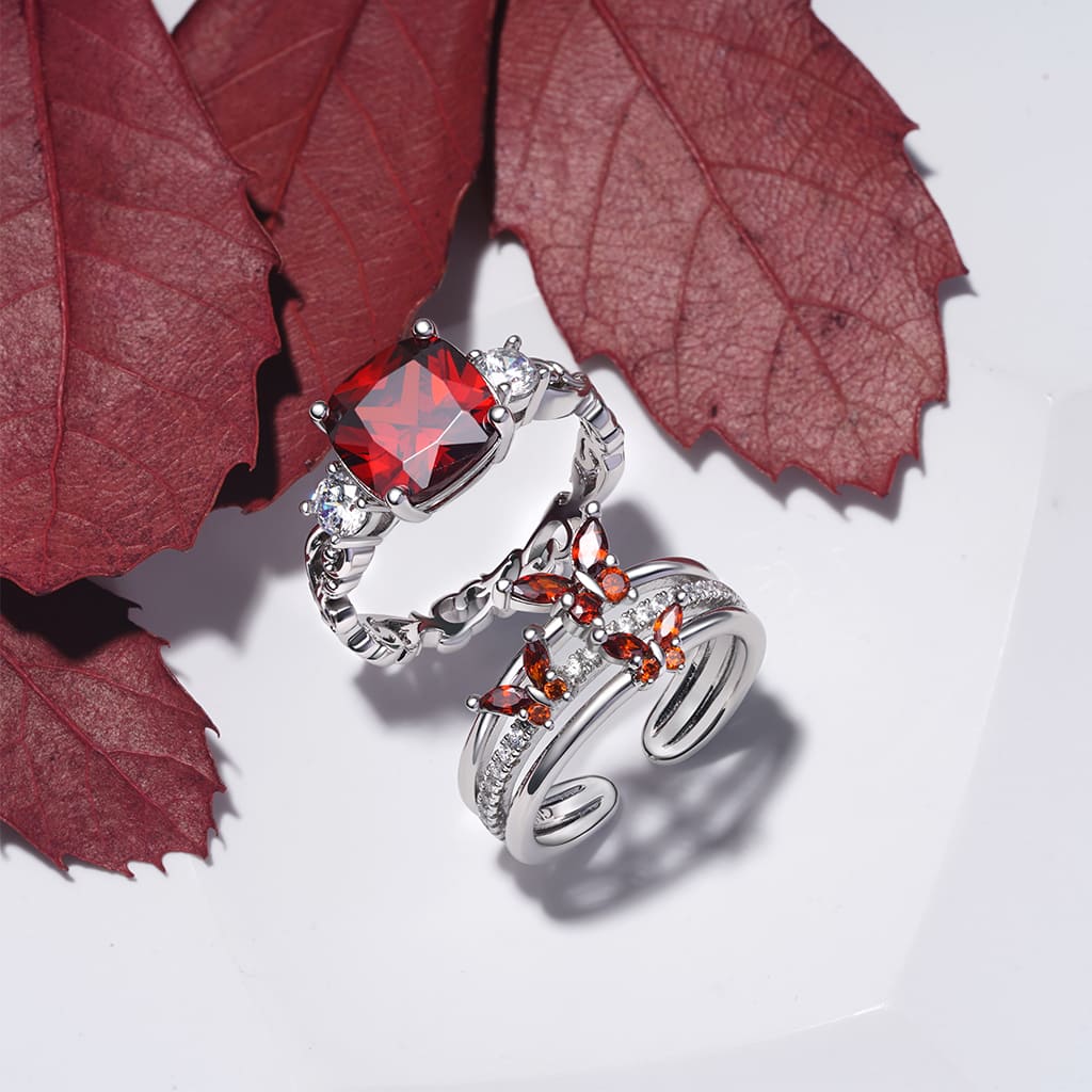 Gnoce Elegant Birthstone Butterfly Open Ring - Image 4
