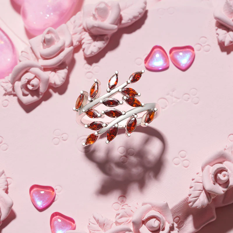 Gnoce Birthstone Delicate Vines Ring - Image 4