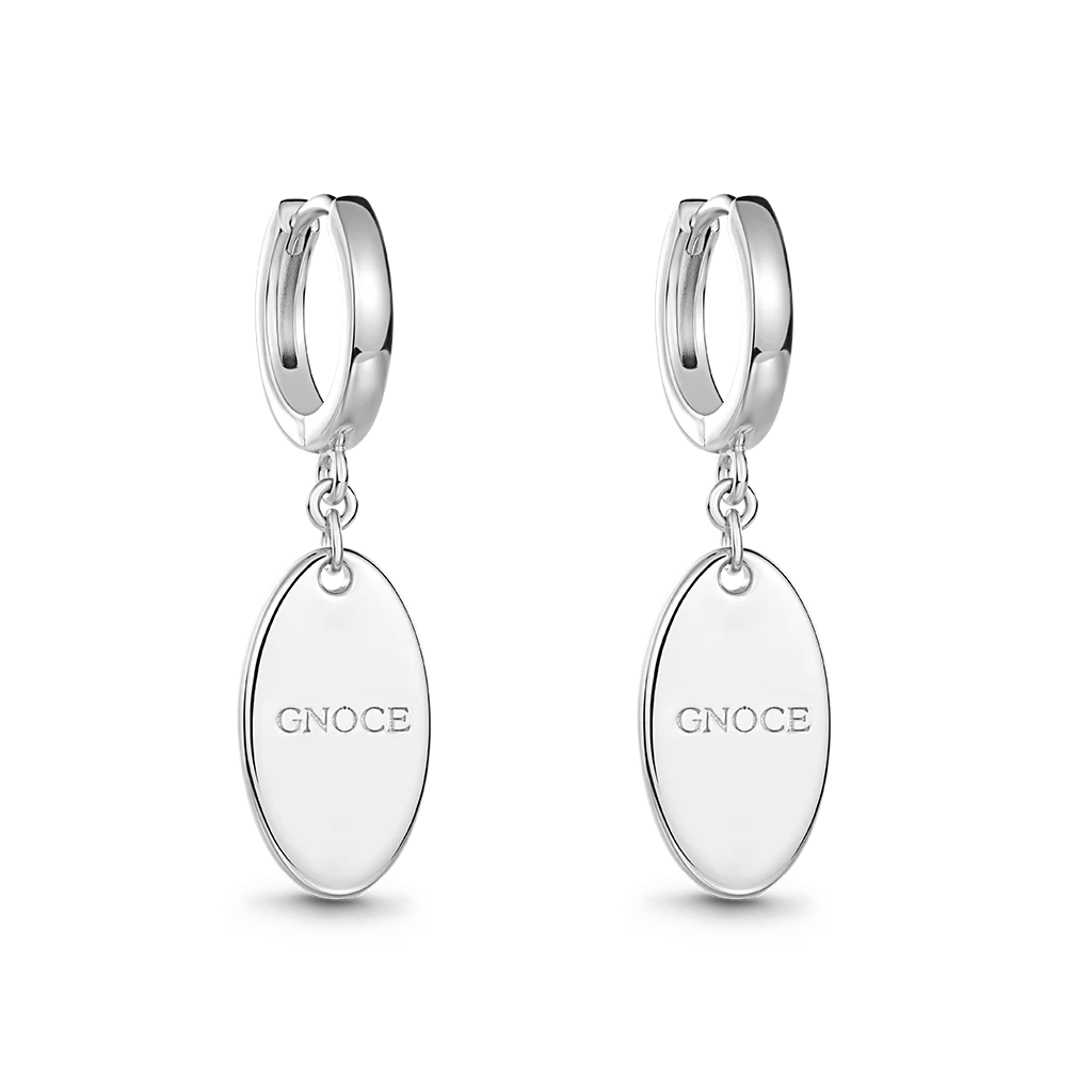 Gnoce Customized Letter Birthstone Flower Dangle Earrings - Image 4