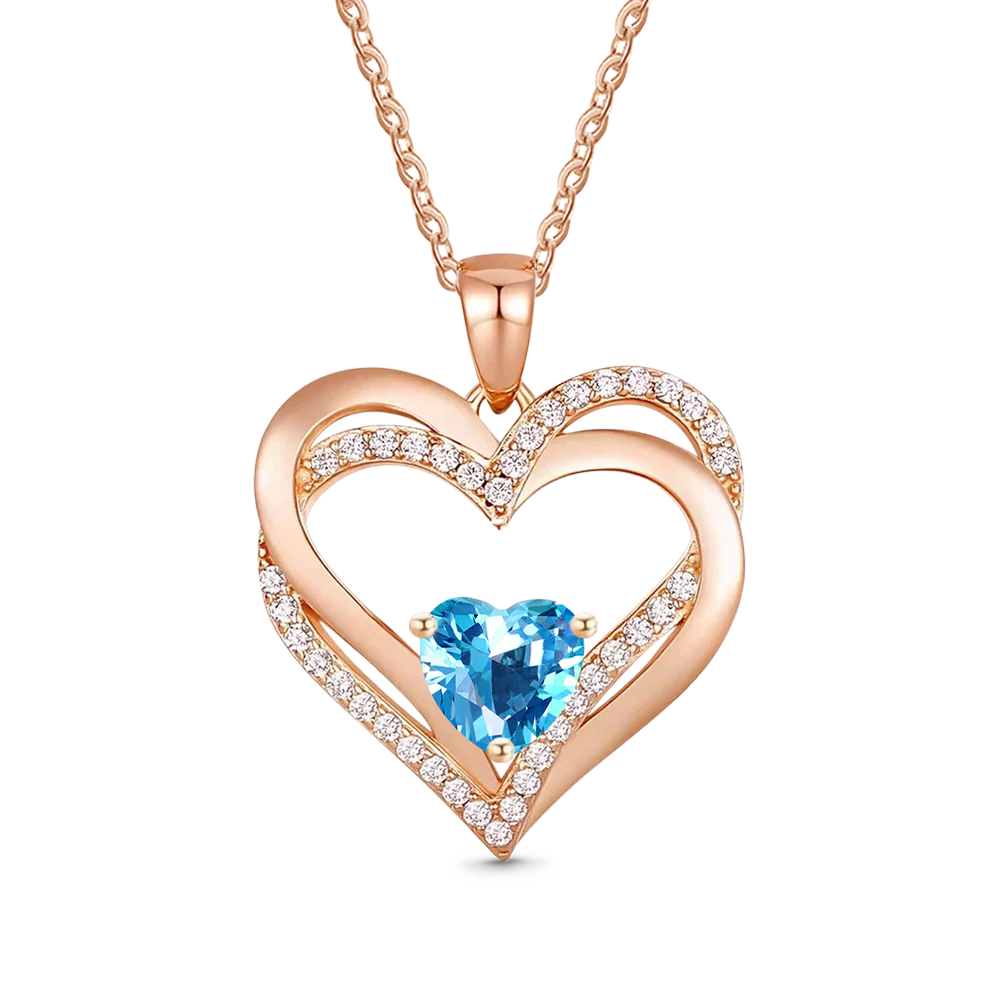 Gnoce Birthstone Heart Necklace - Image 2
