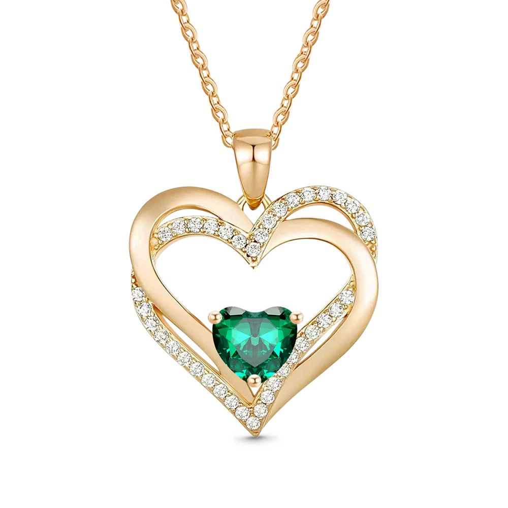 Gnoce Birthstone Heart Necklace - Image 3