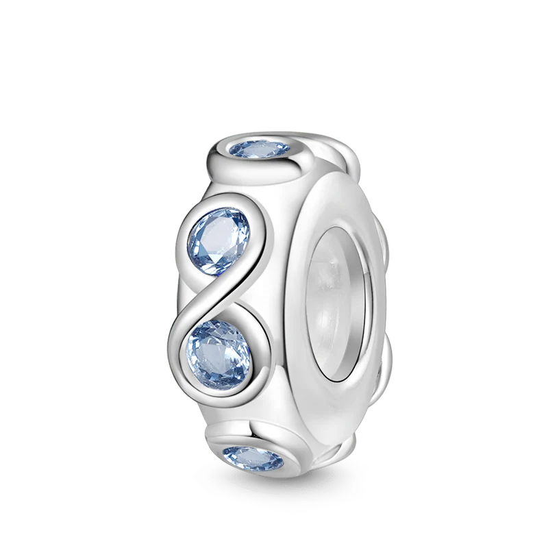 Gnoce Birthstone Infinity Love Symbol Stopper Charm