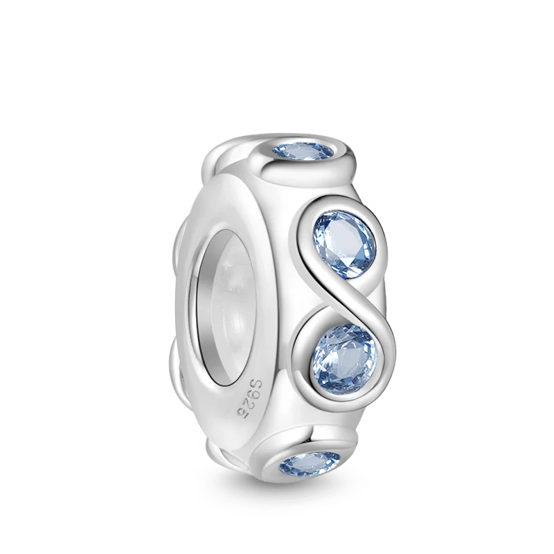 Gnoce Birthstone Infinity Love Symbol Stopper Charm - Image 2