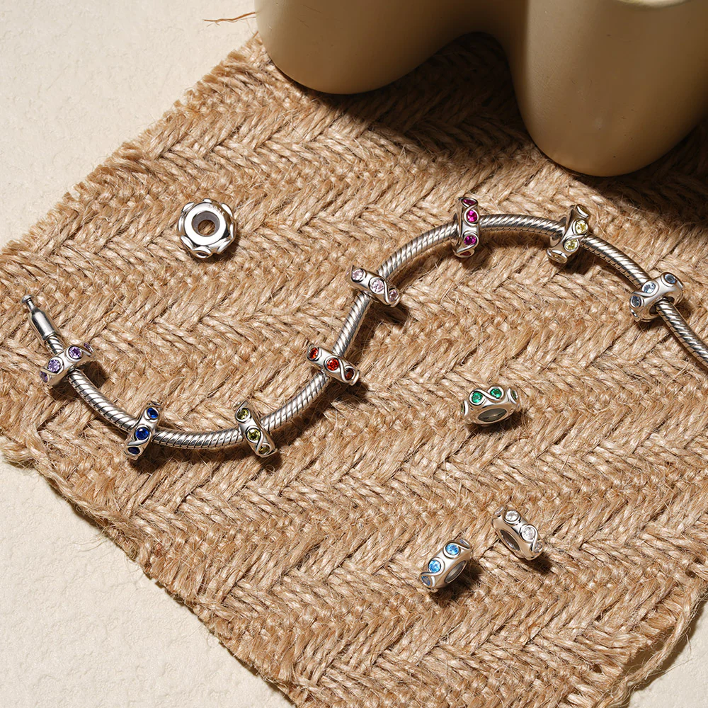 Gnoce Birthstone Infinity Love Symbol Stopper Charm - Image 6