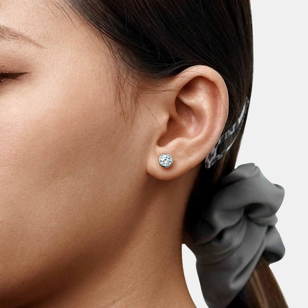 Gnoce Birthstone Round Stud Earrings - Image 4