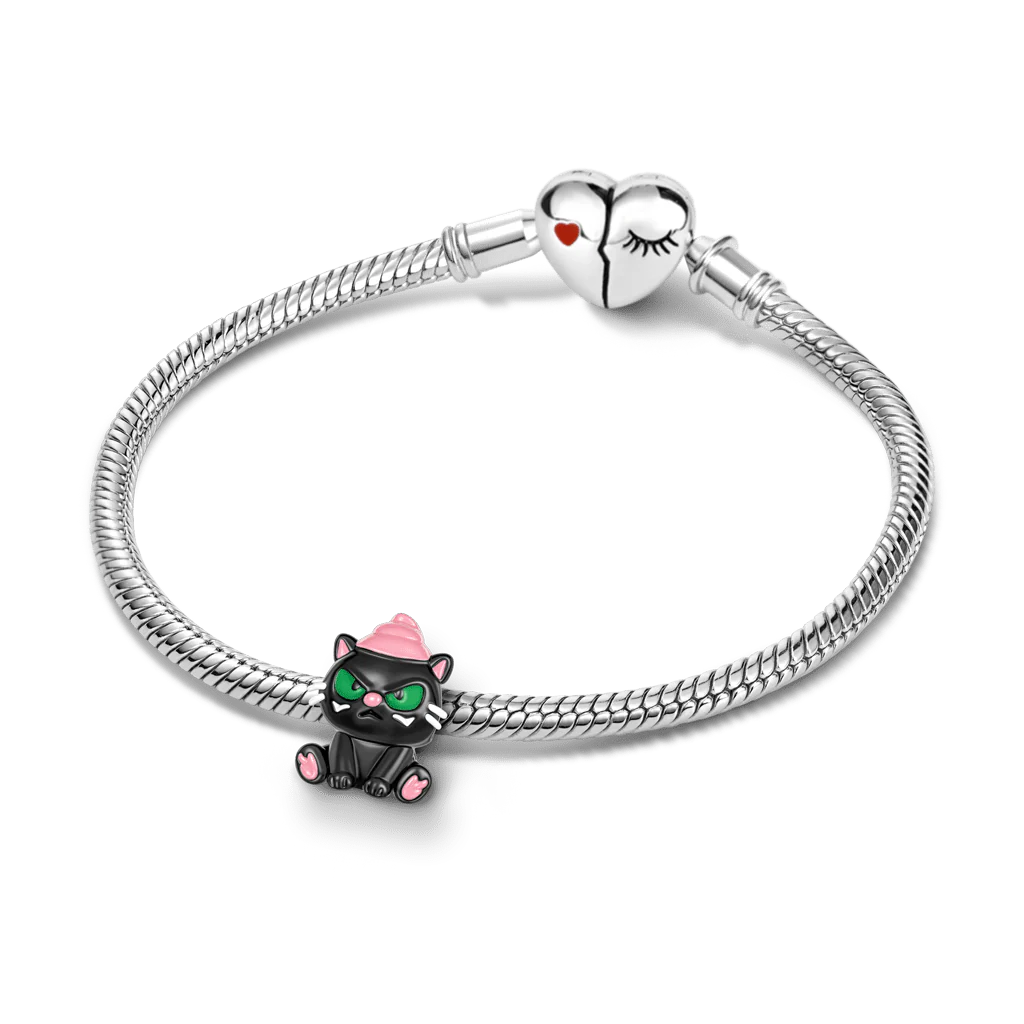 Gnoce  Black Cat Charm Platinum-plated Silver Blend - Image 4